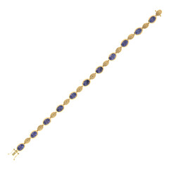 Gouden armband met tanzanieten (CUSTODANA)