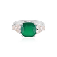 Zilveren ring met een Groene onyx
