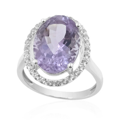 Zilveren ring met een lavendel amethist