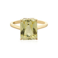 Gouden ring met een kanariegele kunziet