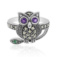 Zilveren ring met amethisten