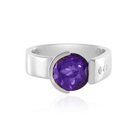 Zilveren ring met een Siberische amethist (de Melo)