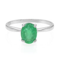Zilveren ring met een Bahia-smaragd