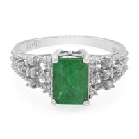 Zilveren ring met een Bahia-smaragd