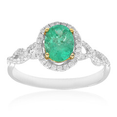 Gouden ring met een AAA Zambia smaragd (CIRARI)