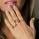 Zilveren ring met zirkonen (M de Luca)
