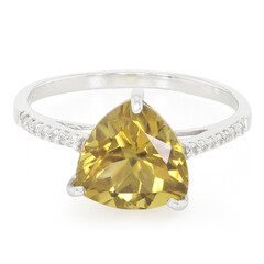Zilveren ring met een champagne kwarts