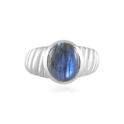 Zilveren ring met een labradoriet