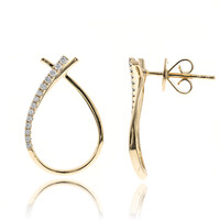 Gouden oorbellen met I1 (H) Diamanten (CIRARI)