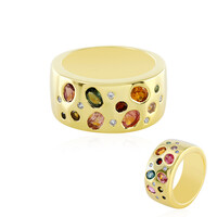 Zilveren ring met toermalijnen