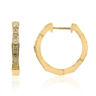 Gouden oorbellen met SI2 Fancy Diamanten (CIRARI)