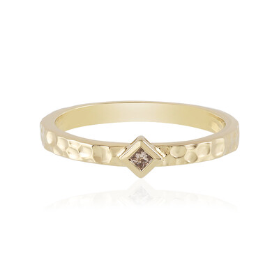 Zilveren ring met een I2 Bruine Diamant
