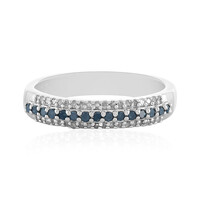 Zilveren ring met I3 Champagne Diamanten