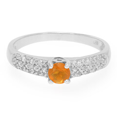 Zilveren ring met een Buriti vuur opaal