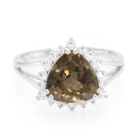 Zilveren ring met een rookkwarts