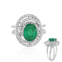 Gouden ring met een Zambia-smaragd