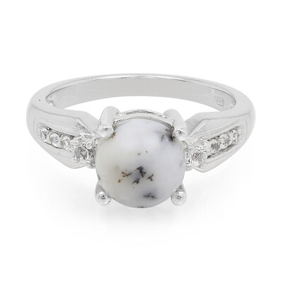 Zilveren ring met een dendrieten agaat