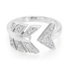 Zilveren ring met witte saffieren