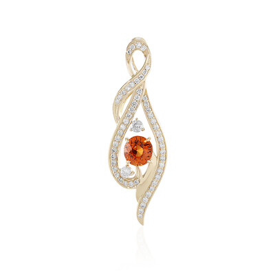 Gouden hanger met een spessartien (AMAYANI)