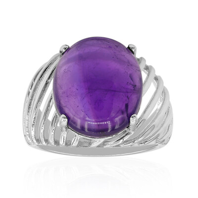 Zilveren ring met een amethist