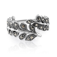 Zilveren ring met marcasieten