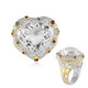 Zilveren ring met een witte kwarts (Gems en Vogue)