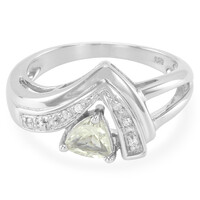 Zilveren ring met een gele skapoliet