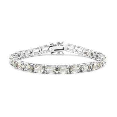 Zilveren armband met groene amethisten