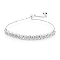 Zilveren armband met witte topaasstenen