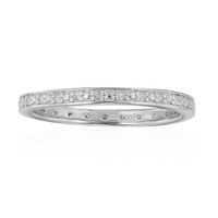 Zilveren ring met I3 (I) Diamanten