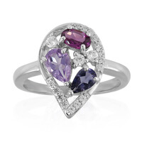 Zilveren ring met een amethist