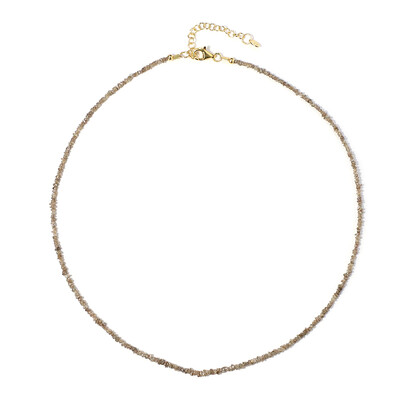 Zilveren halsketting met Champagne Diamanten