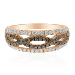 Gouden ring met SI2 Bruine Diamanten (CIRARI)