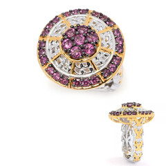 Zilveren ring met rhodolieten (Gems en Vogue)