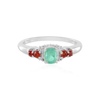 Zilveren ring met een Russische smaragd