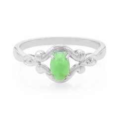 Zilveren ring met een keizerlijk chrysopraas