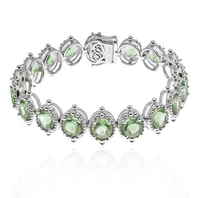 Zilveren armband met petroleumkleur fluorieten (Dallas Prince Designs)