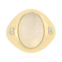 Zilveren ring met een witte maansteen