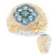 Zilveren ring met een Teal Toermalijn (Gems en Vogue)