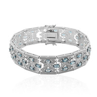 Zilveren armband met Londen-blauwe topaasstenen