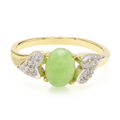 Zilveren ring met een keizerlijk chrysopraas