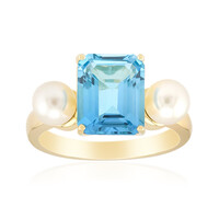 Gouden ring met een Marambaia-topaas (Michelle Albala)