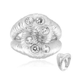 Zilveren ring met zirkonen