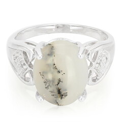 Zilveren ring met een dendrieten agaat