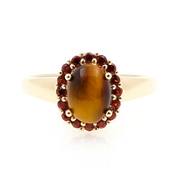 Gouden ring met een tijgeroog