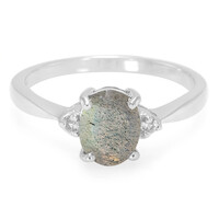Zilveren ring met een labradoriet