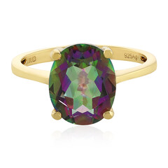 Zilveren ring met een mystieke kwarts