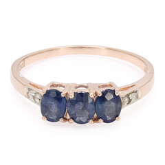 Zilveren ring met Kanchanaburi saffieren