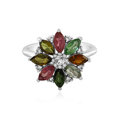Zilveren ring met toermalijnen