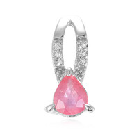 Zilveren hanger met een Padparadscha saffier